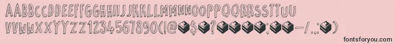 DkPetitFour Font – Black Fonts on Pink Background