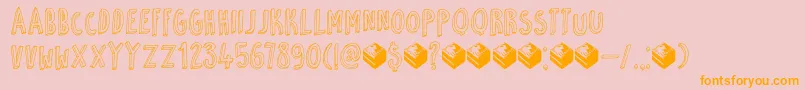 DkPetitFour Font – Orange Fonts on Pink Background
