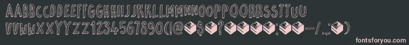 DkPetitFour Font – Pink Fonts on Black Background