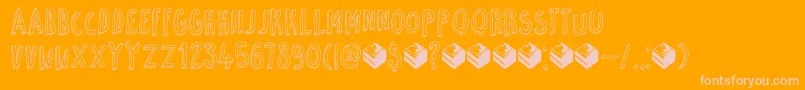 DkPetitFour Font – Pink Fonts on Orange Background