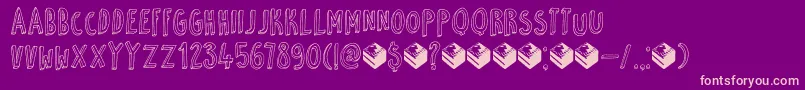 DkPetitFour Font – Pink Fonts on Purple Background
