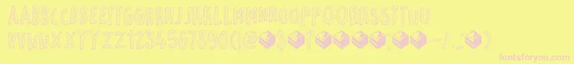 DkPetitFour Font – Pink Fonts on Yellow Background