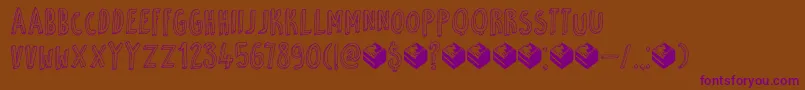 DkPetitFour Font – Purple Fonts on Brown Background