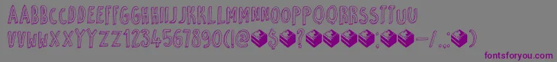 DkPetitFour Font – Purple Fonts on Gray Background
