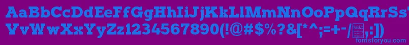 Шрифт TyposterDemo – синие шрифты на фиолетовом фоне