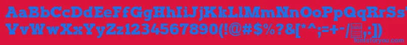 TyposterDemo Font – Blue Fonts on Red Background