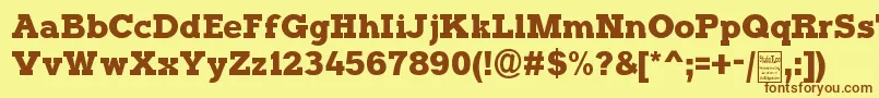 TyposterDemo Font – Brown Fonts on Yellow Background