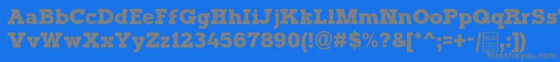 Шрифт TyposterDemo – серые шрифты на синем фоне