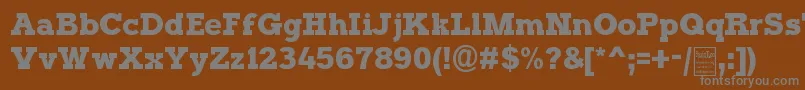 Weitere Informationen zur TyposterDemo-Schriftart TyposterDemo-Schriftart – Graue Schriften auf braunem Hintergrund