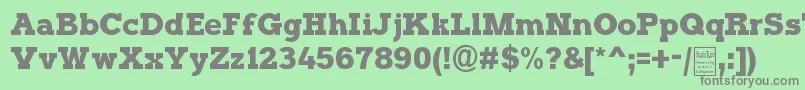 TyposterDemo-Schriftart – Graue Schriften auf grünem Hintergrund