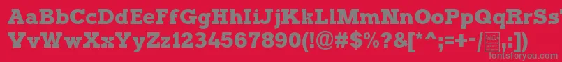 TyposterDemo Font – Gray Fonts on Red Background