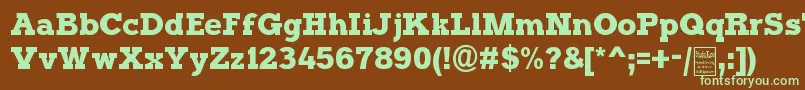 TyposterDemo Font – Green Fonts on Brown Background