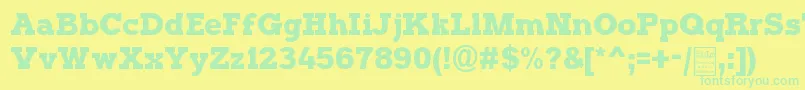 TyposterDemo Font – Green Fonts on Yellow Background