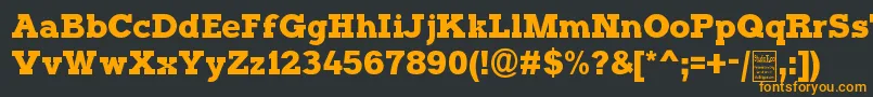 TyposterDemo Font – Orange Fonts on Black Background