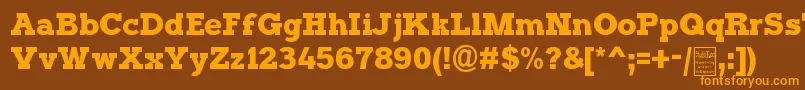 TyposterDemo Font – Orange Fonts on Brown Background