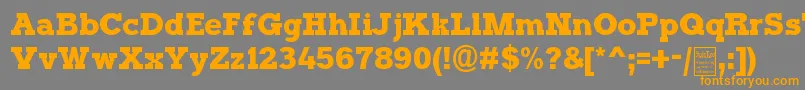 TyposterDemo Font – Orange Fonts on Gray Background
