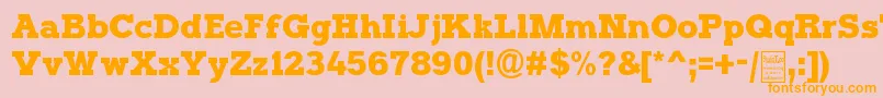 TyposterDemo Font – Orange Fonts on Pink Background