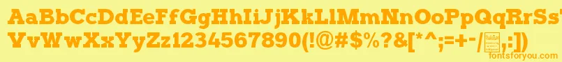 TyposterDemo Font – Orange Fonts on Yellow Background
