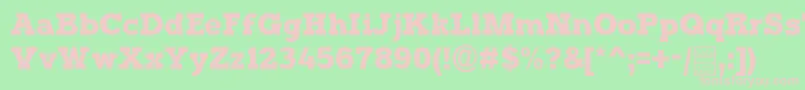TyposterDemo Font – Pink Fonts on Green Background