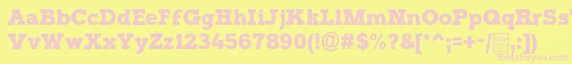 TyposterDemo Font – Pink Fonts on Yellow Background