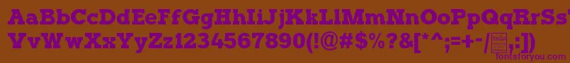 TyposterDemo Font – Purple Fonts on Brown Background