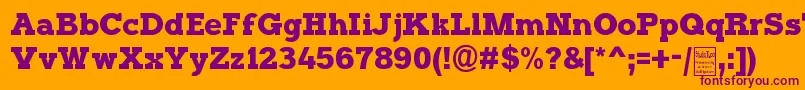 TyposterDemo Font – Purple Fonts on Orange Background