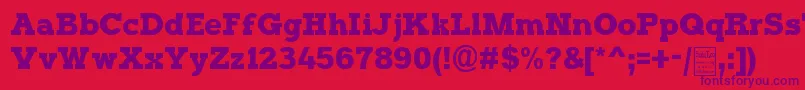 TyposterDemo Font – Purple Fonts on Red Background
