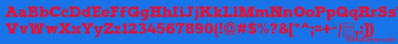 Шрифт TyposterDemo – красные шрифты на синем фоне