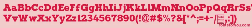TyposterDemo Font – Red Fonts on Pink Background