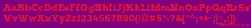 フォントTyposterDemo – 紫の背景に赤い文字