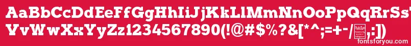 Шрифт TyposterDemo – белые шрифты на красном фоне