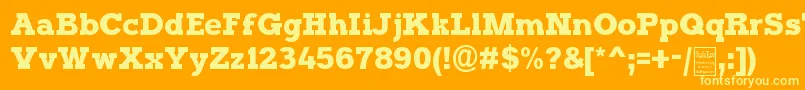 TyposterDemo Font – Yellow Fonts on Orange Background