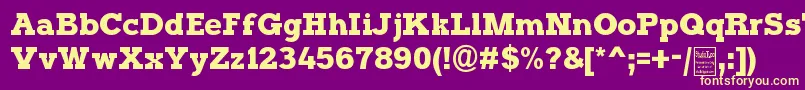 TyposterDemo Font – Yellow Fonts on Purple Background