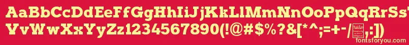 TyposterDemo Font – Yellow Fonts on Red Background