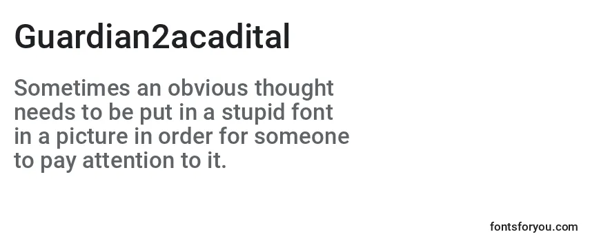 Guardian2acadital Font