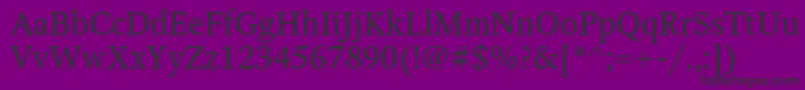 フォントOctavac – 紫の背景に黒い文字