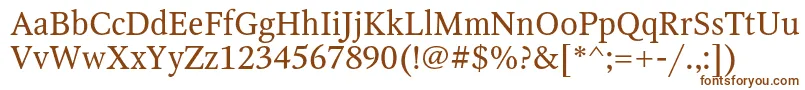 Octavac-fontti – ruskeat fontit valkoisella taustalla
