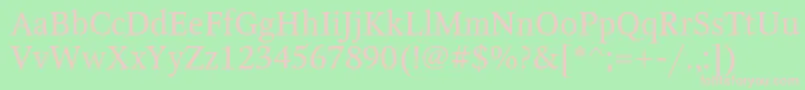 Octavac Font – Pink Fonts on Green Background