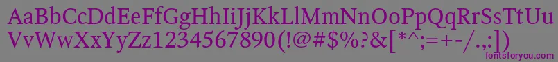 Шрифт Octavac – фиолетовые шрифты на сером фоне