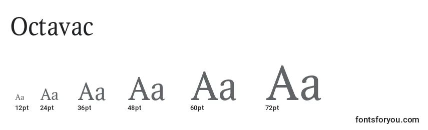 Размеры шрифта Octavac