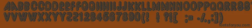 Шрифт Dazzler ffy – чёрные шрифты на коричневом фоне