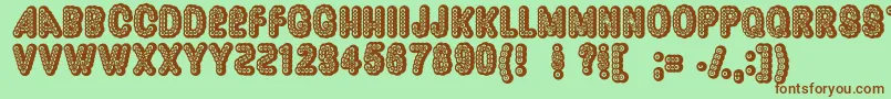 Dazzler ffy Font – Brown Fonts on Green Background