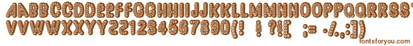 Шрифт Dazzler ffy – коричневые шрифты на белом фоне