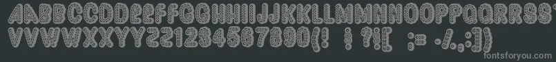 Dazzler ffy Font – Gray Fonts on Black Background