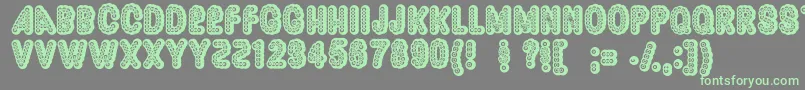 Dazzler ffy Font – Green Fonts on Gray Background