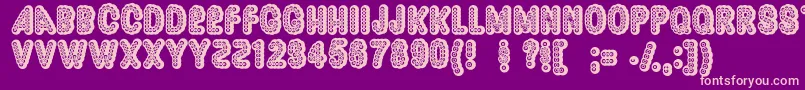 Dazzler ffy Font – Pink Fonts on Purple Background