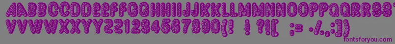 Dazzler ffy-Schriftart – Violette Schriften auf grauem Hintergrund