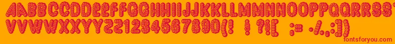 Dazzler ffy Font – Red Fonts on Orange Background