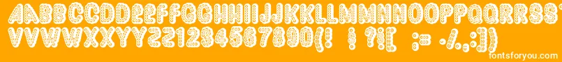 Dazzler ffy Font – White Fonts on Orange Background