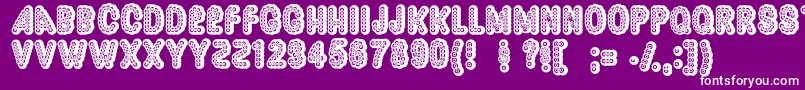 Dazzler ffy Font – White Fonts on Purple Background